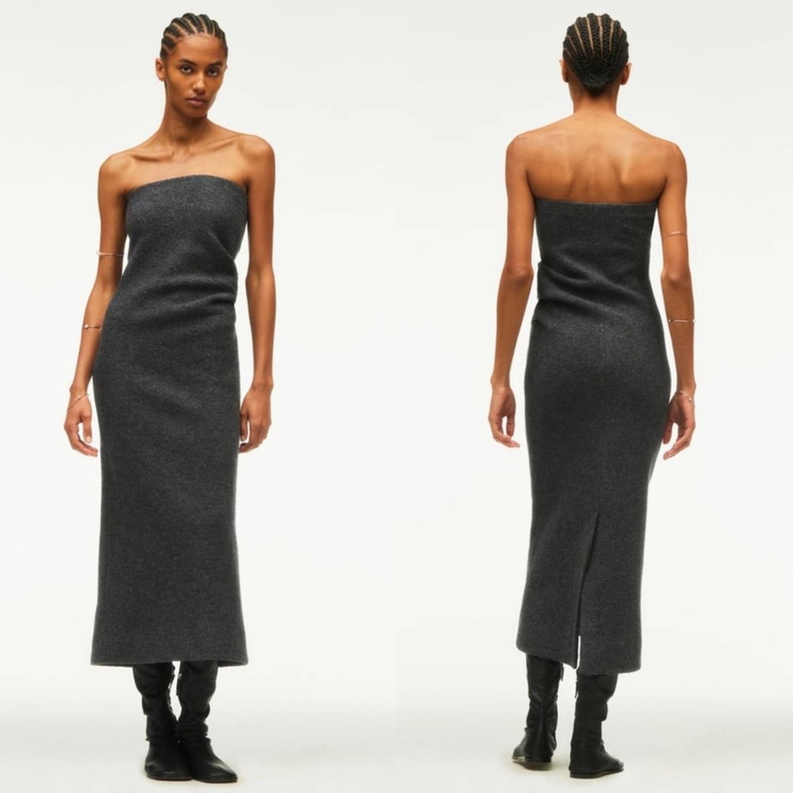 Zara ZARA WOOL DRESS LIMITED EDITION GRAY Size M / US 6-8 / IT 42-44 - 2 Thumbnail