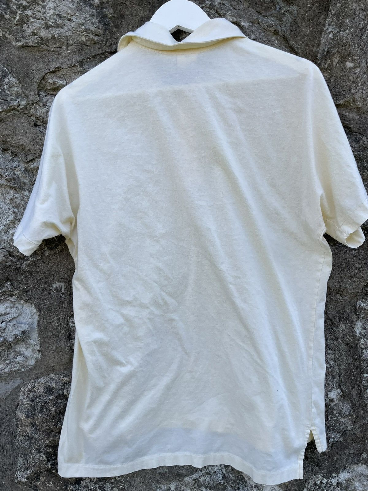 Nike × Vintage Vintage 80s Nike Polo Shirt Pale Yellow Large Size US L / EU 52-54 / 3 - 3 Thumbnail
