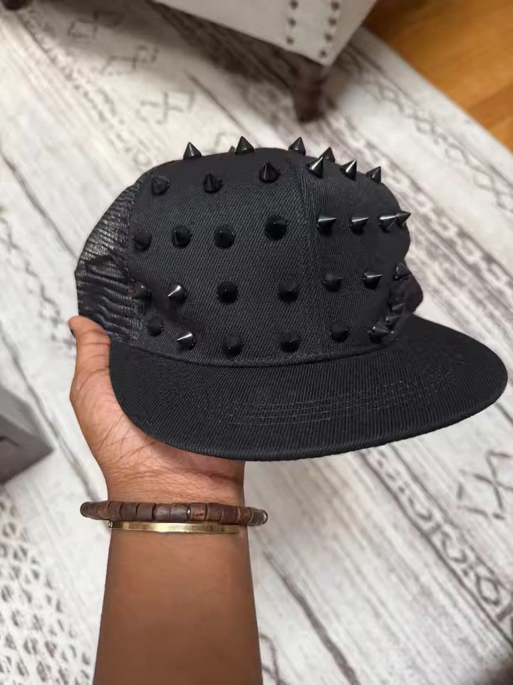Japanese Brand 🔥 Rare Black Spike Studded Snapback Hat Size ONE SIZE - 2 Thumbnail