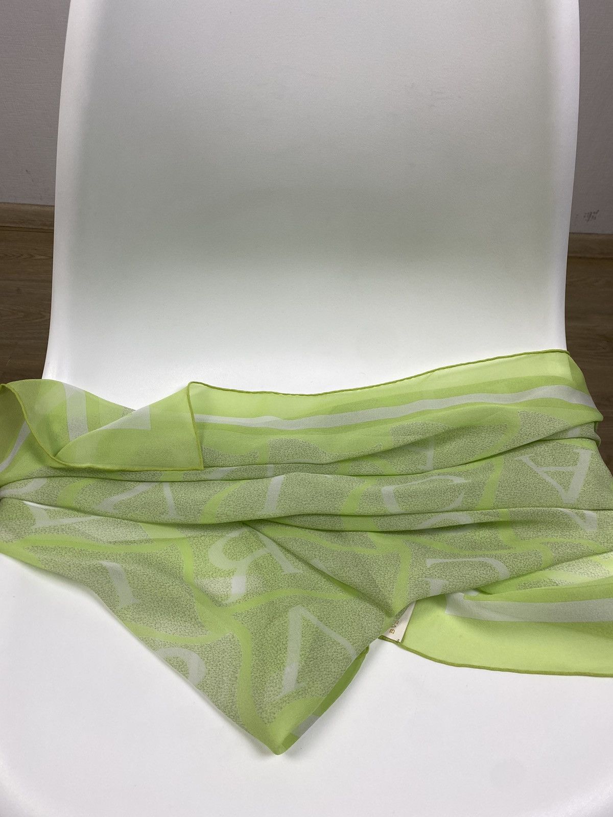 Bvlgari Bvlgari Monogrammed Leters Silk Scarf Size ONE SIZE - 10 Thumbnail