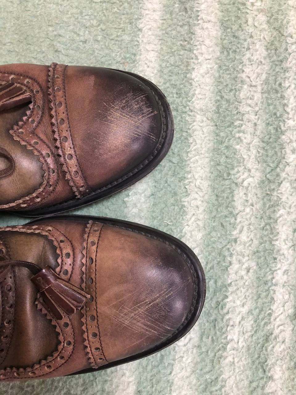 Dolce & Gabbana Dolce Gabbana Burgundy Leather Oxford Dress Shoes Size US 5 / EU 37 - 20 Thumbnail