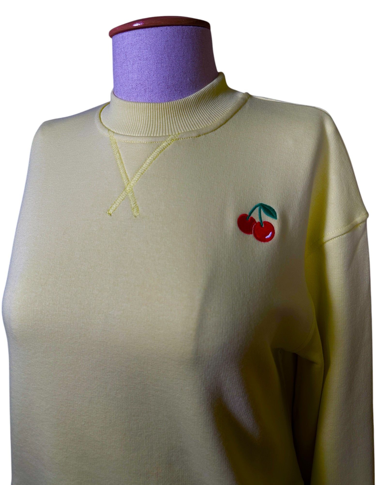 Sportmax Yellow Cherry Sweatshirt Cropped Size M / US 6-8 / IT 42-44 - 2 Thumbnail