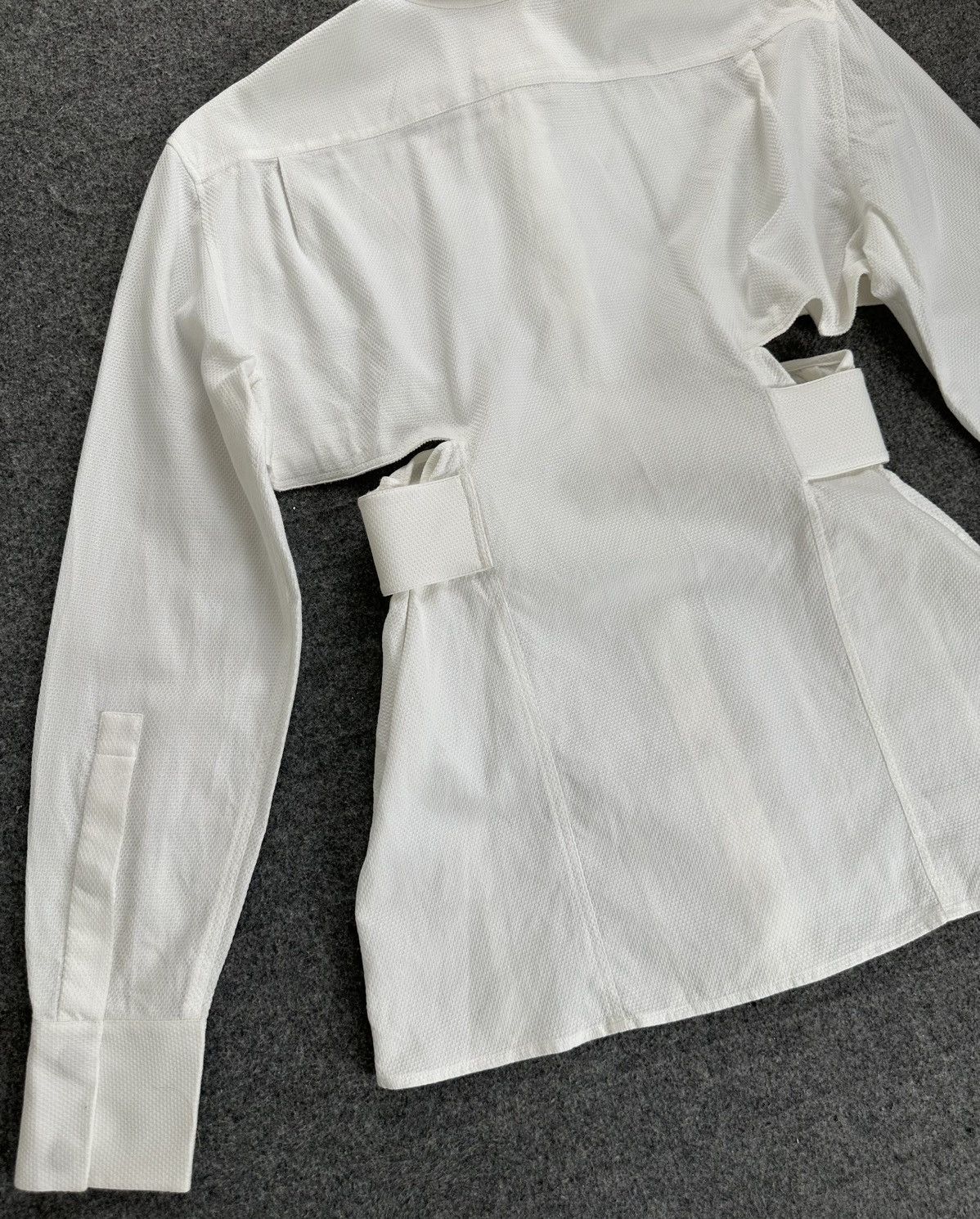 Givenchy Givenchy - Cut Out Slim - Button Down Shirt - Pearl White Size XXS / US 00 / IT 34 - 9 Thumbnail