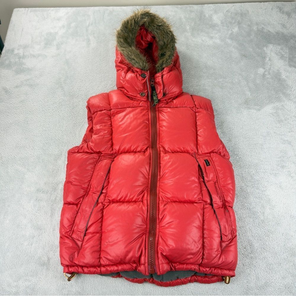 Paul Smith Paul Smith Jeans Women's Size Large Red Goose Down Puffer V Size L / US 10 / IT 46 - 1 Thumbnail