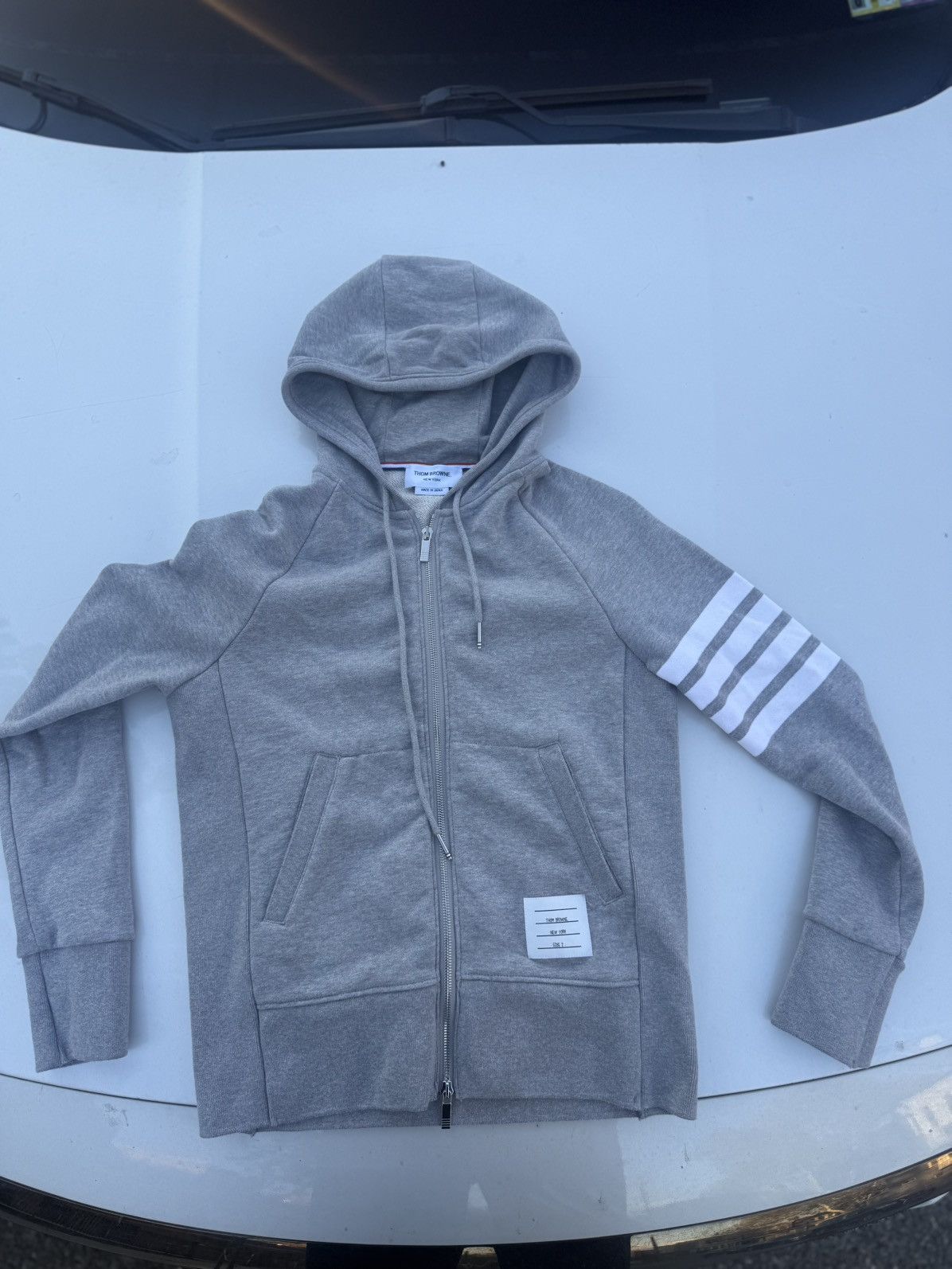 Thom Browne Thom Browne Classic Loopback 4-Bar Zip Hoodie Size US M / EU 48-50 / 2 - 5 Thumbnail