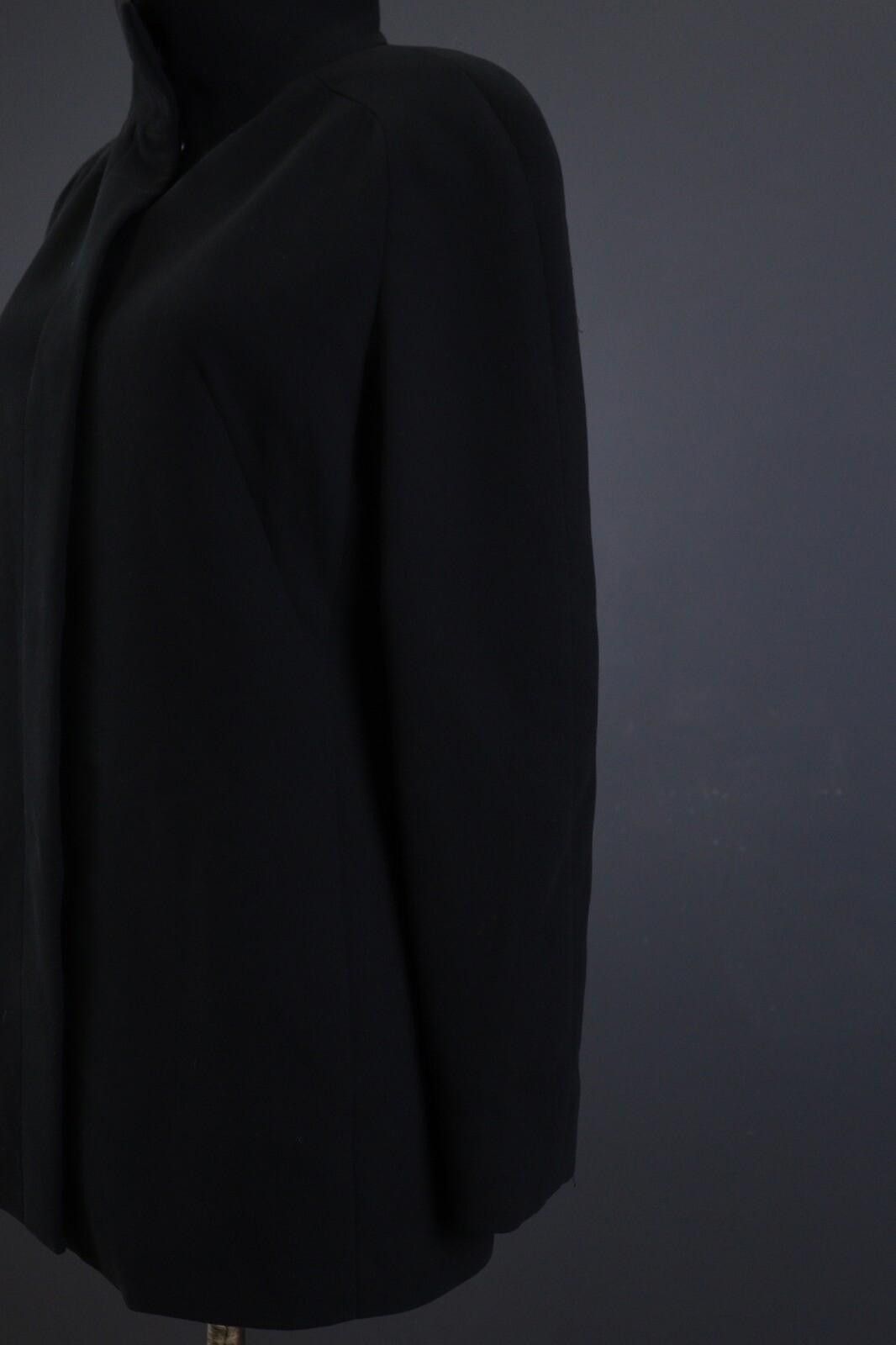 Designer Max Mara Black Wool Single Coat Jakcet GB 14 US 12 IT 46 Size XL / US 12-14 / IT 48-50 - 6 Thumbnail