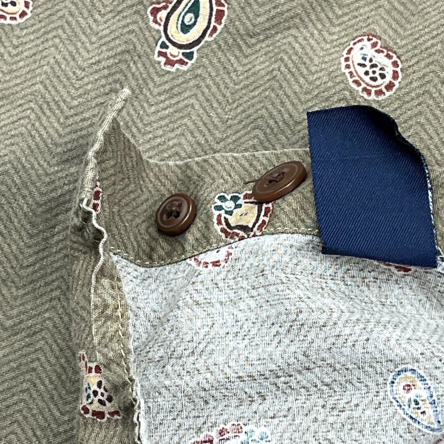 Chaps Vintage Chaps Ralph Lauren Men's Short Sleeve Button-Up Shirt Brown 90s Western Casual Size US M / EU 48-50 / 2 - 6 Thumbnail