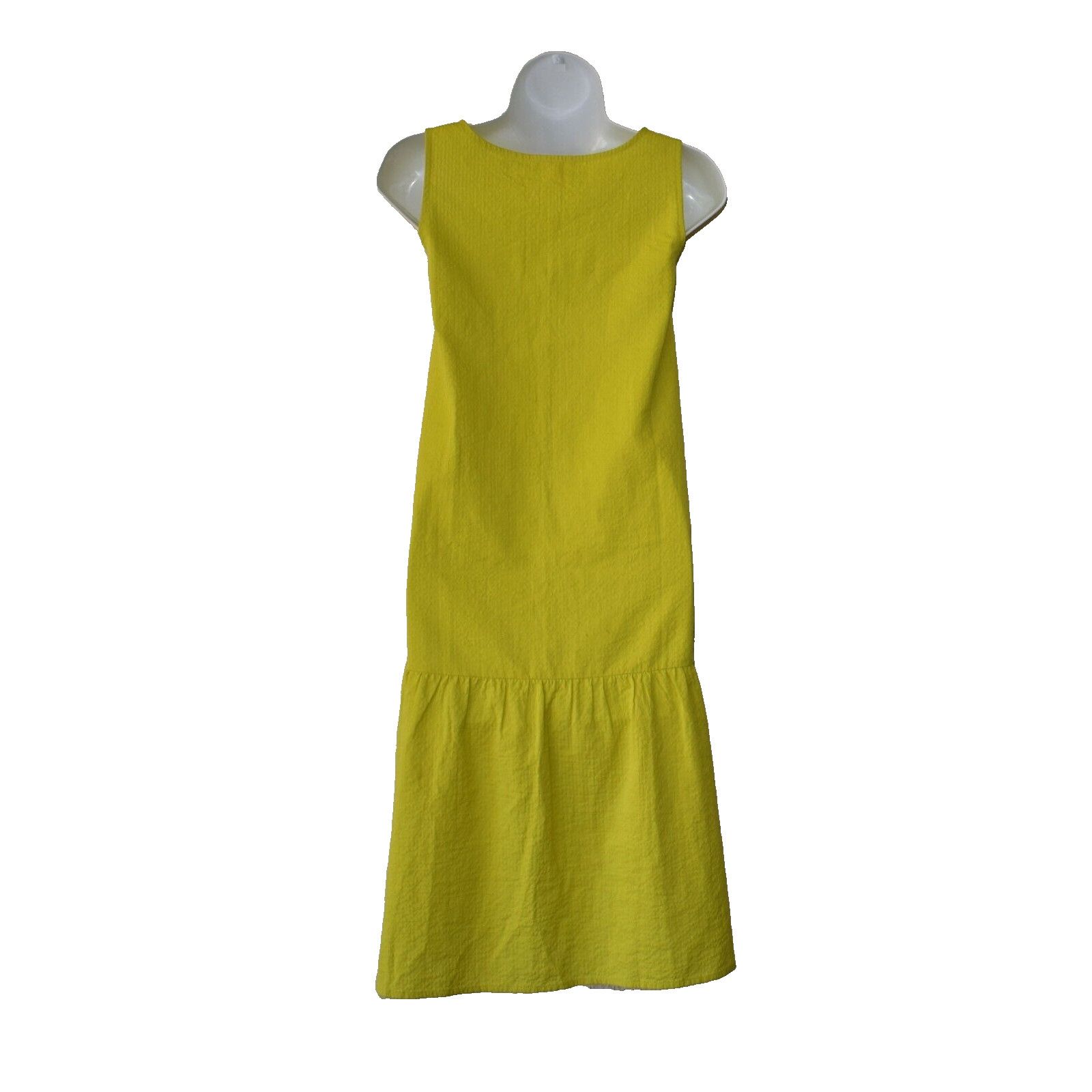 Eileen Fisher EILEEN FISHER Sunbeam Org Cotton Ripple Tiered Dress PP $188 Size XS / US 0-2 / IT 36-38 - 3 Thumbnail