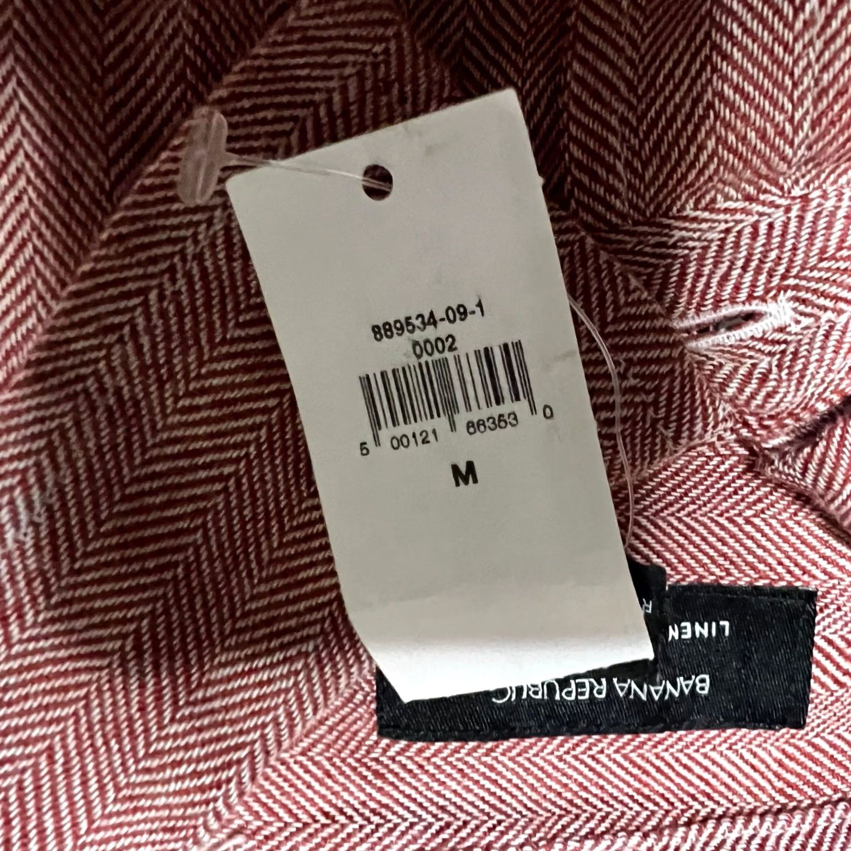 J.Crew J.Crew Shirt Mens Medium Linen Blend Long Sleeve Red Herringbone India Made Size US M / EU 48-50 / 2 - 2 Thumbnail