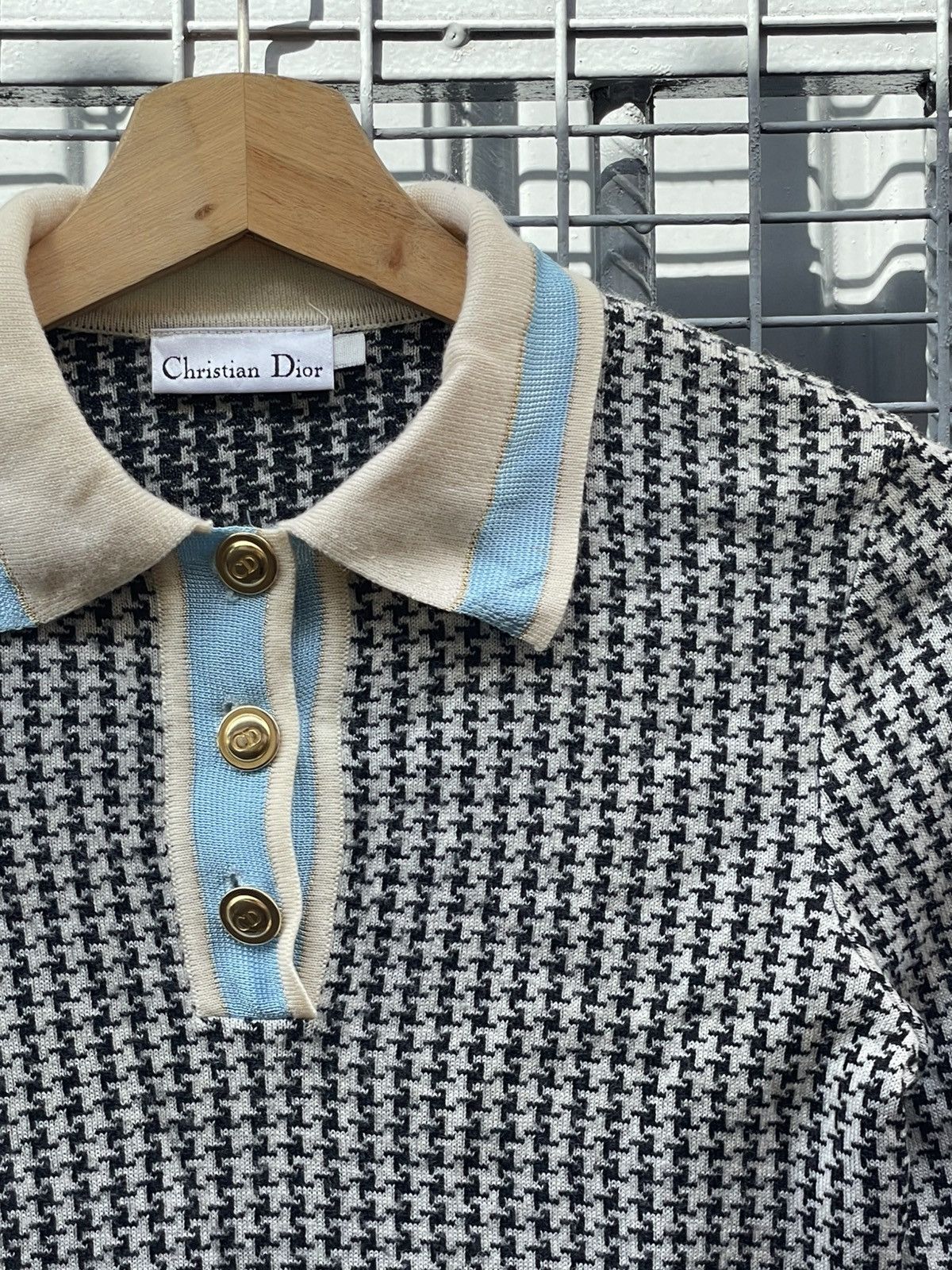 Christian Dior Monsieur Christian Dior | Knit Polo Shirt Size XS / US 0-2 / IT 36-38 - 2 Thumbnail