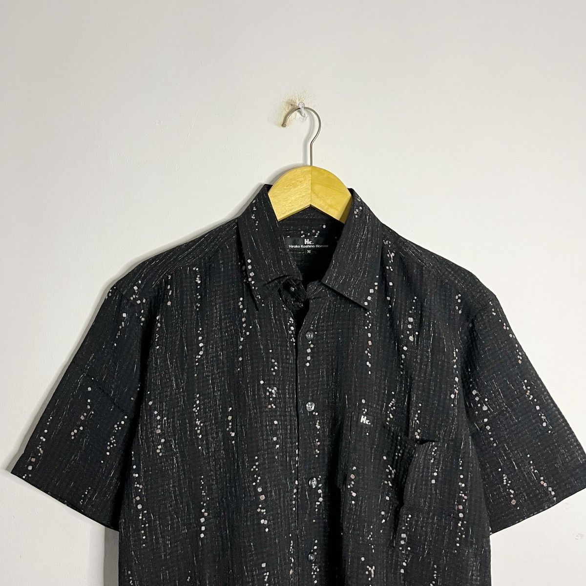 Hiroko Koshino Homme × Issey Miyake × Japanese Brand Hiroko Koshino Homme Black Abstract Speckle Shirt Size US M / EU 48-50 / 2 - 3 Thumbnail