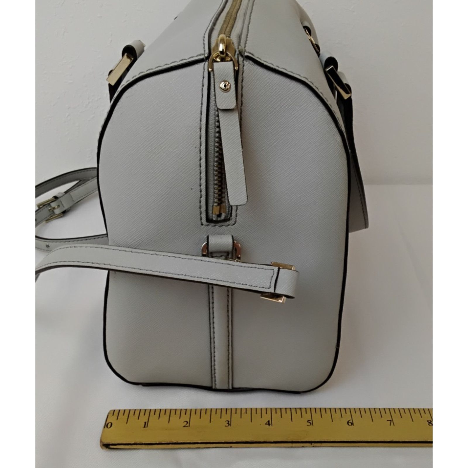 Kate Spade Kate Spade Dome Handbag Gray Pebbled Leather Purse Crossbody Size ONE SIZE - 20 Thumbnail