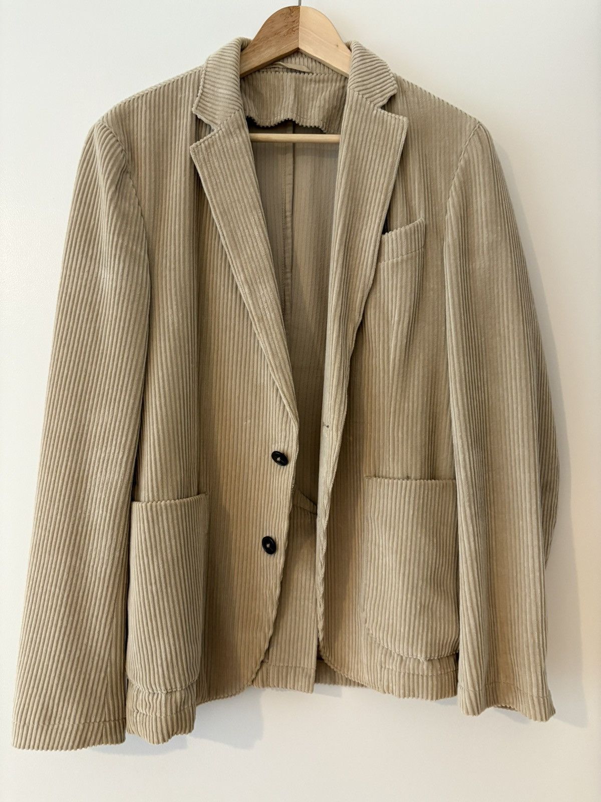 Officine Generale Ecru Corduroy Blazer Size 38R - 1 Thumbnail