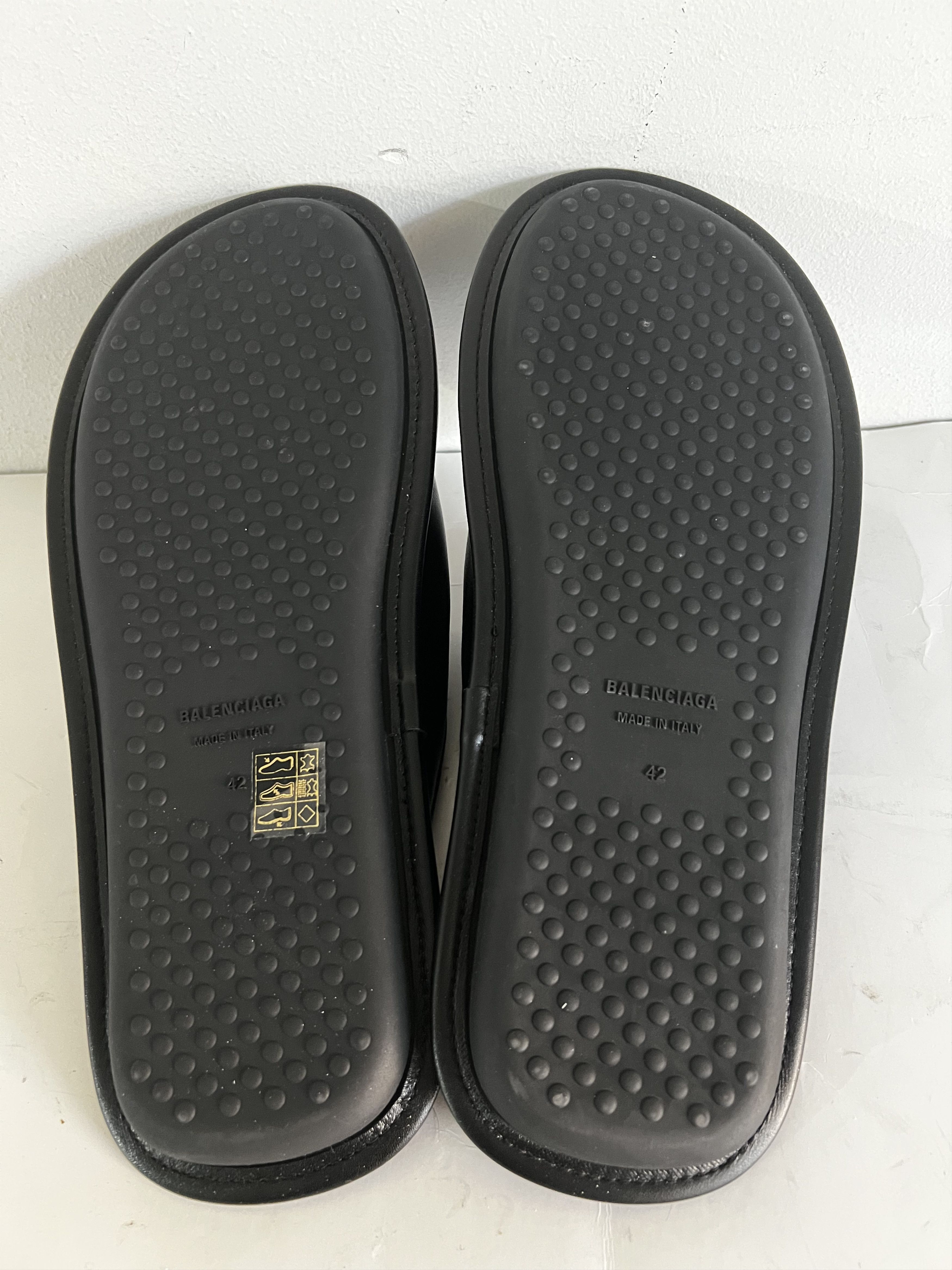 Balenciaga Balenciaga Slipper-Mule Black Leather Size US 9 / EU 42 - 10 Thumbnail