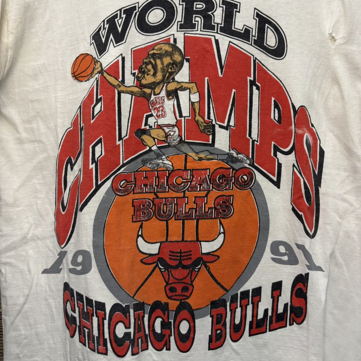 NBA Vintage 1991 Chicago Bulls World Champs Shirt Size US L / EU 52-54 / 3 - 2 Thumbnail