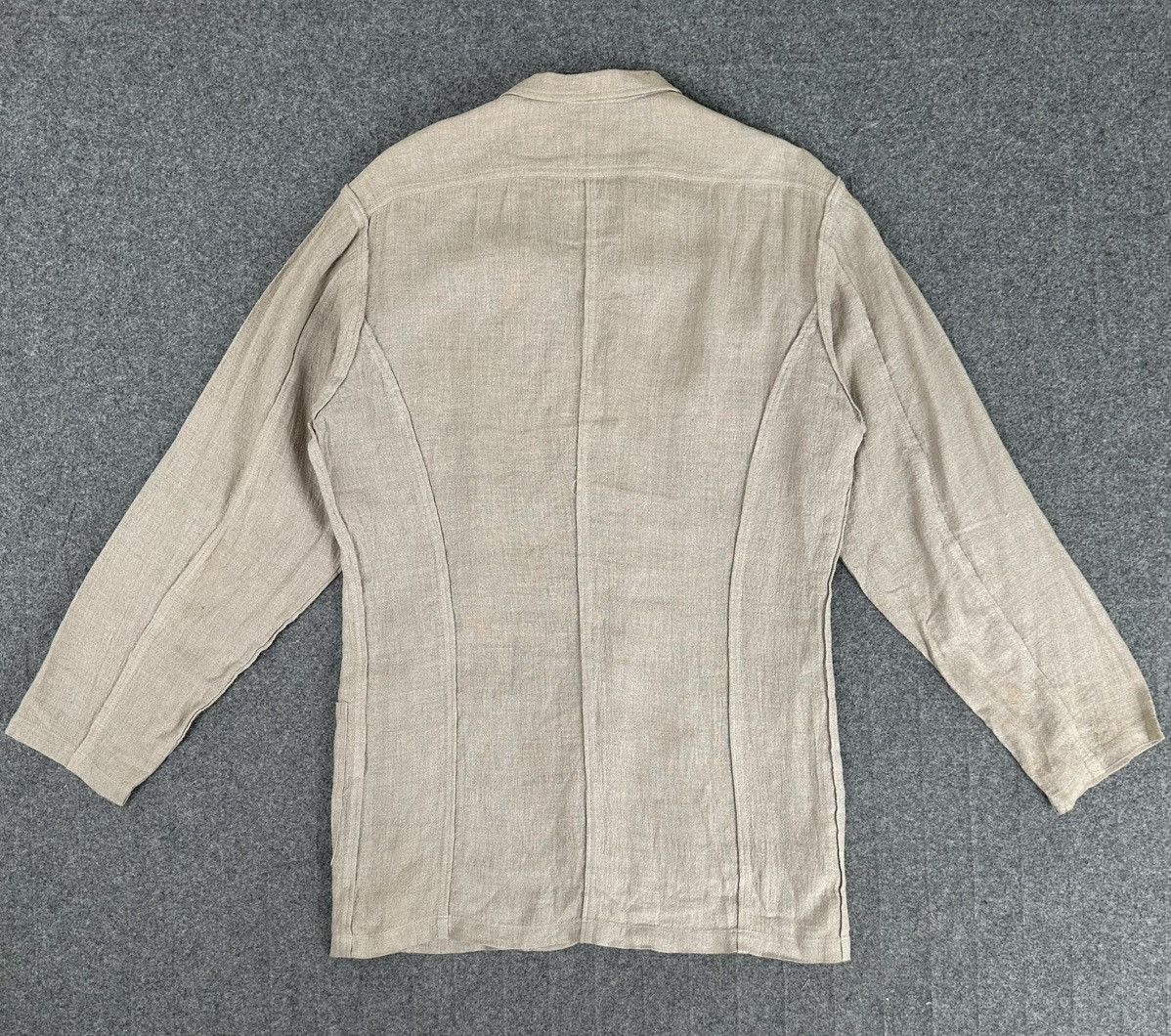 Yohji Yamamoto Yohji Yamamoto Pour Homme - S/S1994 3B Linen Jacket Size US S / EU 44-46 / 1 - 6 Thumbnail