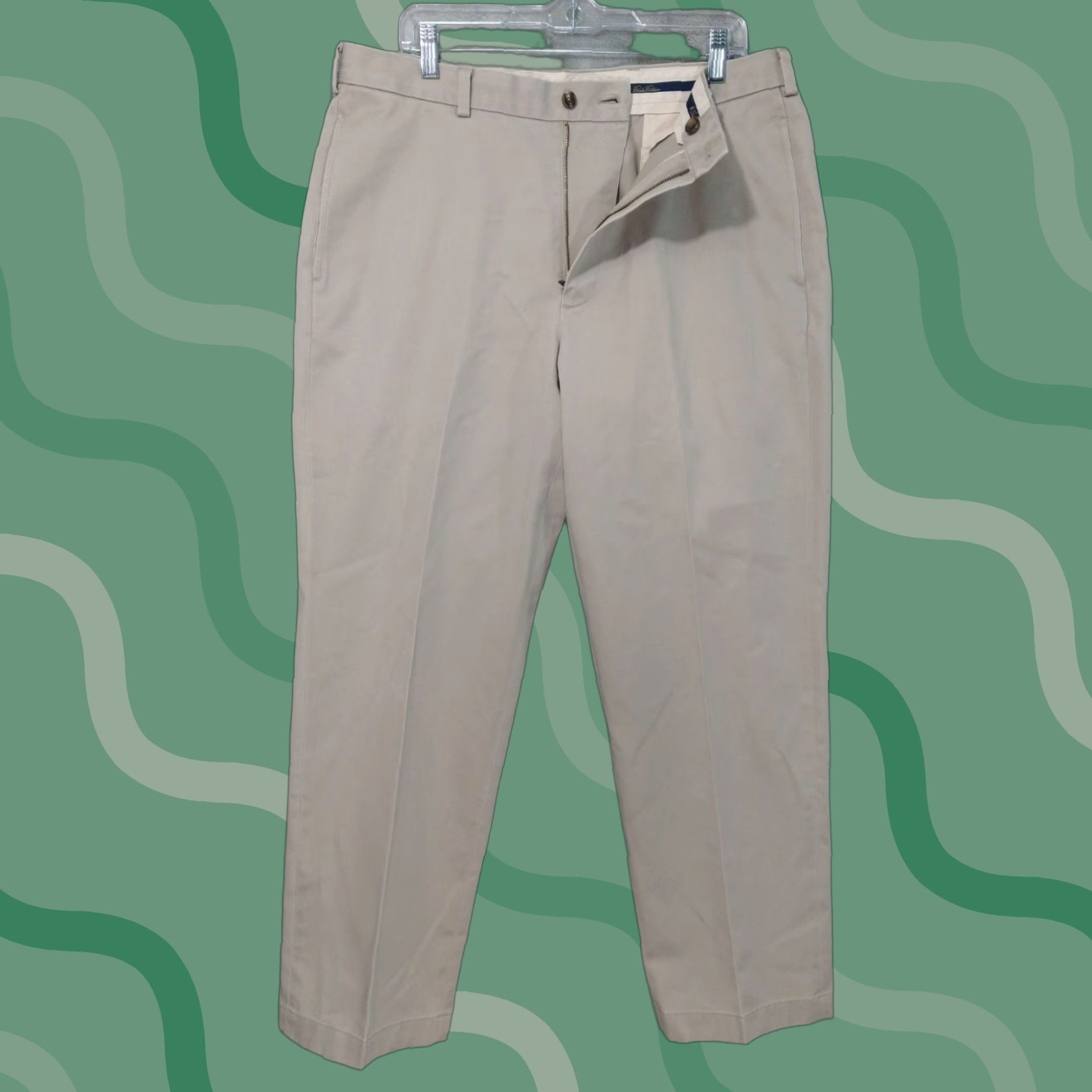 Brooks Brothers Brooks Brothers Pants Mens 36x32 Beige Chino Flat Front Cotton Size US 36 / EU 52 - 1 Thumbnail