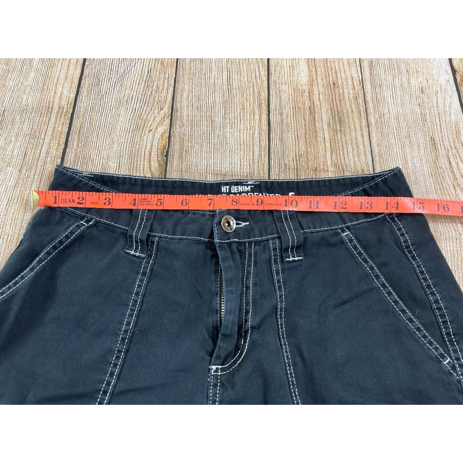Hot Topic VINTAGE Hot Topic Jeans Women Wide-Leg Denim Black 30 in waist Size 5 Juniors Adult Women-? (Wait) Size 27" / US 4 / IT 40 - 5 Thumbnail