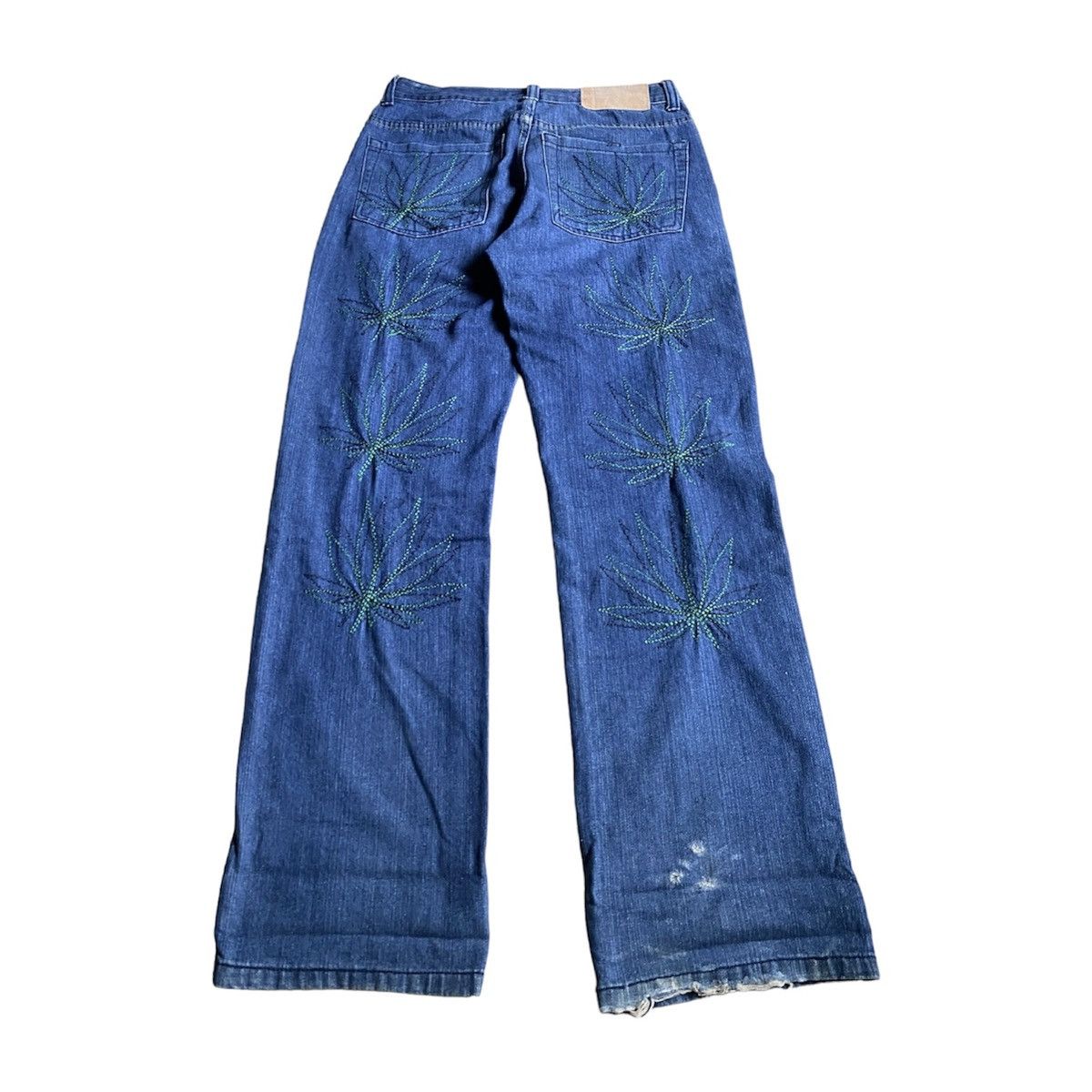 Sean John × Vintage Y2K Sean John Marijuana Embroidered Jeans Size US 32 / EU 48 - 4 Thumbnail