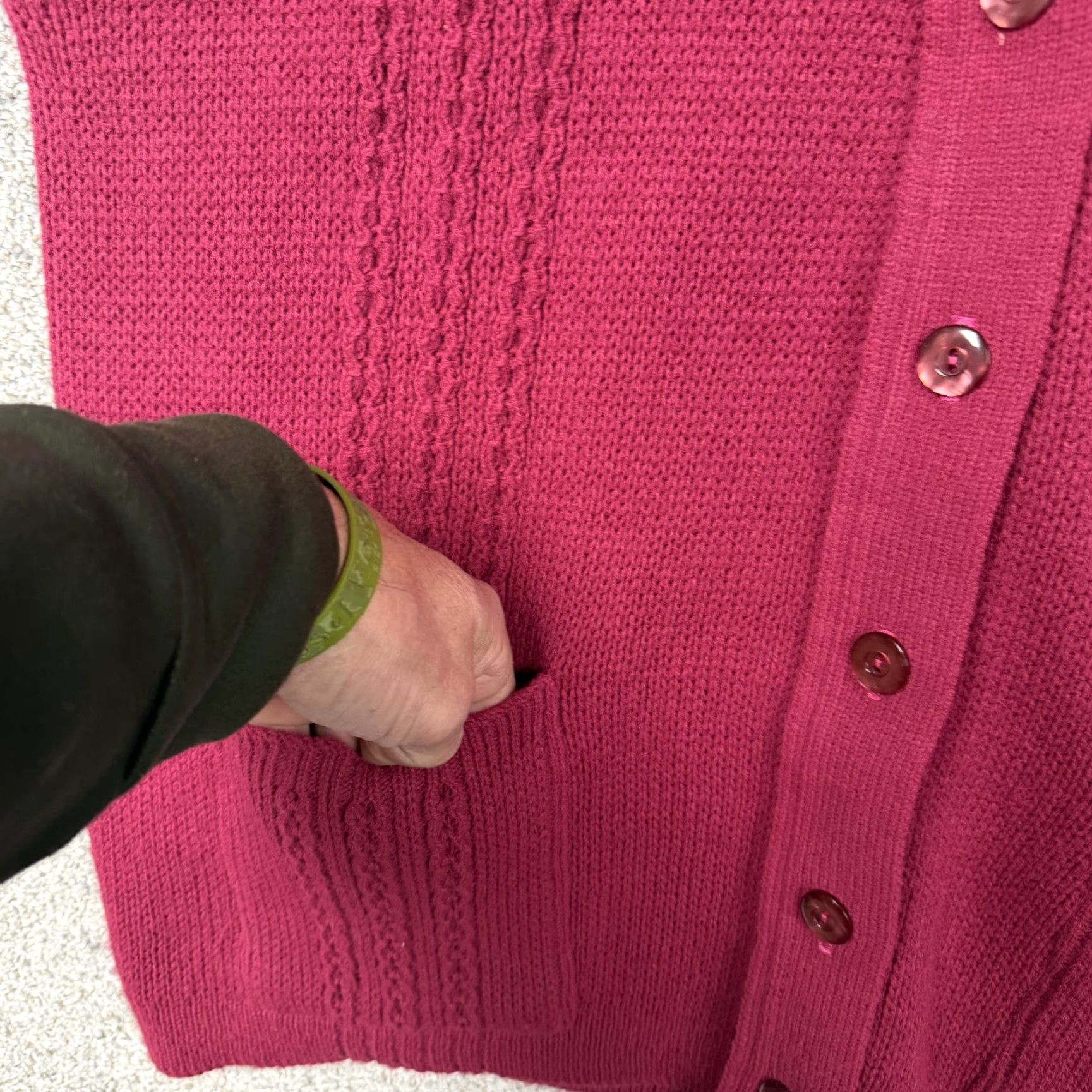 Pinko VINTAGE College Point Vest Shirt Women L Pink 80s 90s Preppy Knit Sleeveless V-Neck Pockets Size L / US 10 / IT 46 - 6 Thumbnail