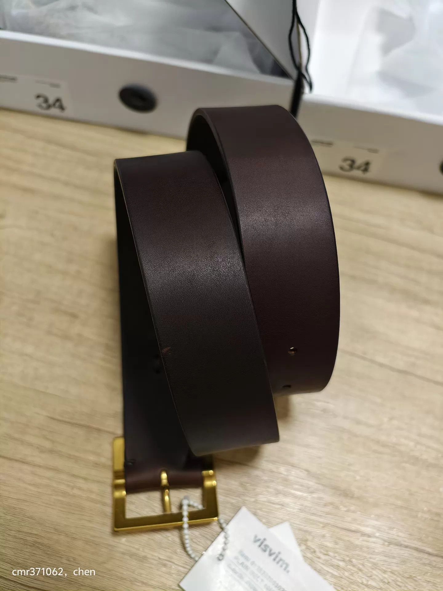 Visvim visvim 25aw plain belt 40mm dk brown w34/w36 Size ONE SIZE - 5 Thumbnail