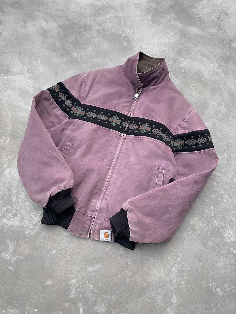 Carhartt 1994s Rare Carhartt JQ0457 “Aztec” Jacket Faded Damson Size US L / EU 52-54 / 3 - 7 Thumbnail