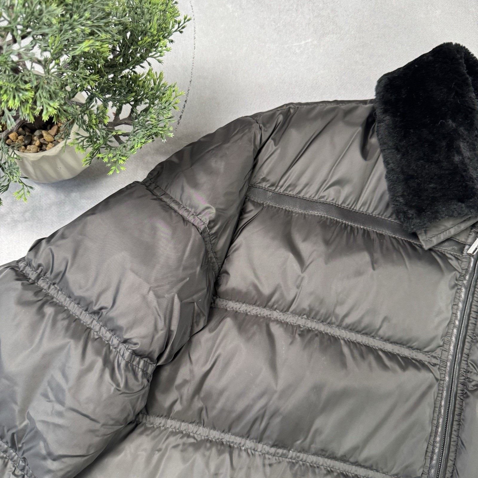 Stefano Ricci Stefano Ricci Men Down Jacket Bkack Nylon Fur Collar 58 Size US XL / EU 56 / 4 - 2 Thumbnail