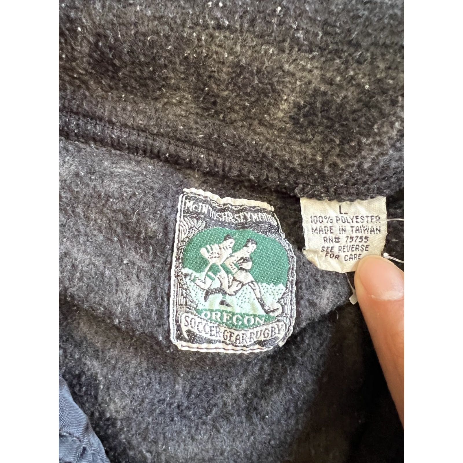 Vintage VINTAGE McIntosh Seymour Sweater Shirt Mens Large Black Geometric Fleece Mock Neck 1/4 Zip? Size US L / EU 52-54 / 3 - 5 Thumbnail