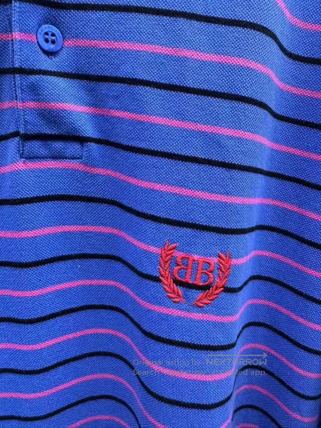 Balenciaga Balenciaga Purple Stripe Polo Shirt. Size US M / EU 48-50 / 2 - 2 Thumbnail