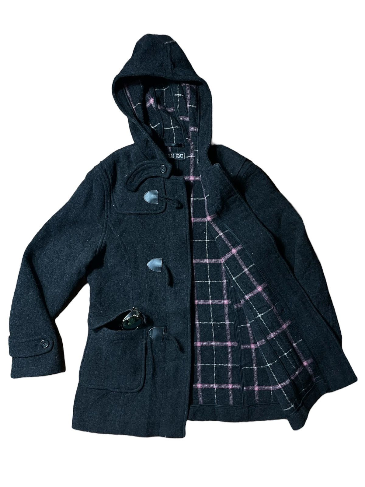 Japanese Brand PARLAL COAT - Wool Black Duffle Jacket Size US S / EU 44-46 / 1 - 8 Thumbnail