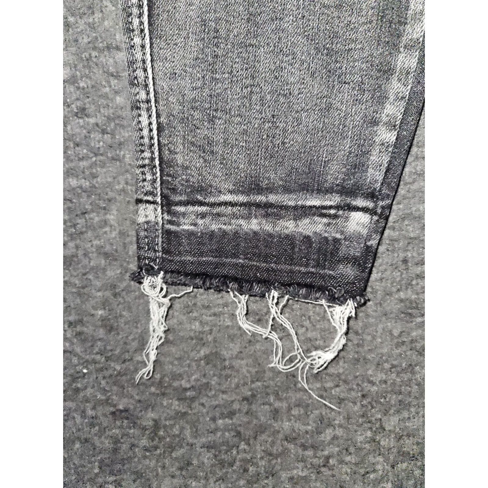 Vintage VINTAGE Judy Blue Skinny Fit Ankle Jeans Women's 13/31 Black Frayed Hem Stretch Preppy Size 34" / US 12 / IT 48 - 7 Thumbnail