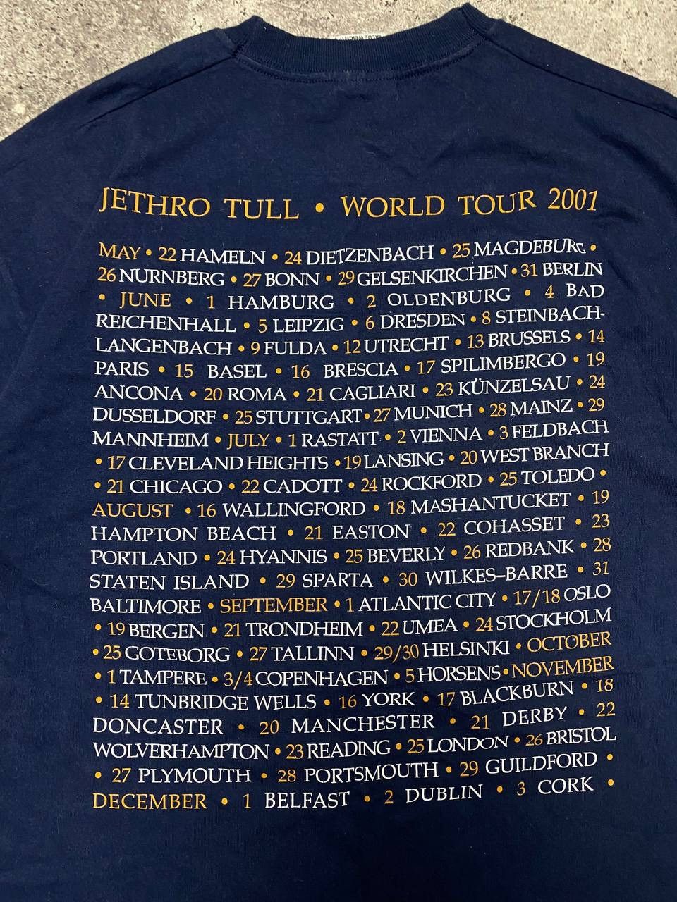 Band Tees × Vintage RARE Jethro Tull 2001 WORLD TOUR Screen Stars T-Shirt Size US L / EU 52-54 / 3 - 14 Thumbnail