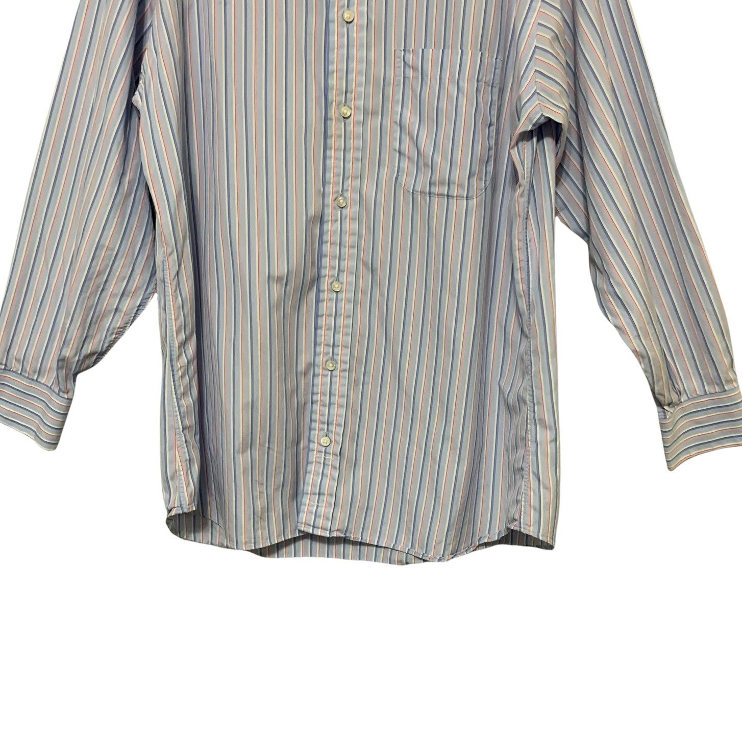Burberry Burberry London Striped Blue Pink Button Up Down Shirt 44 Size US XL / EU 56 / 4 - 4 Thumbnail