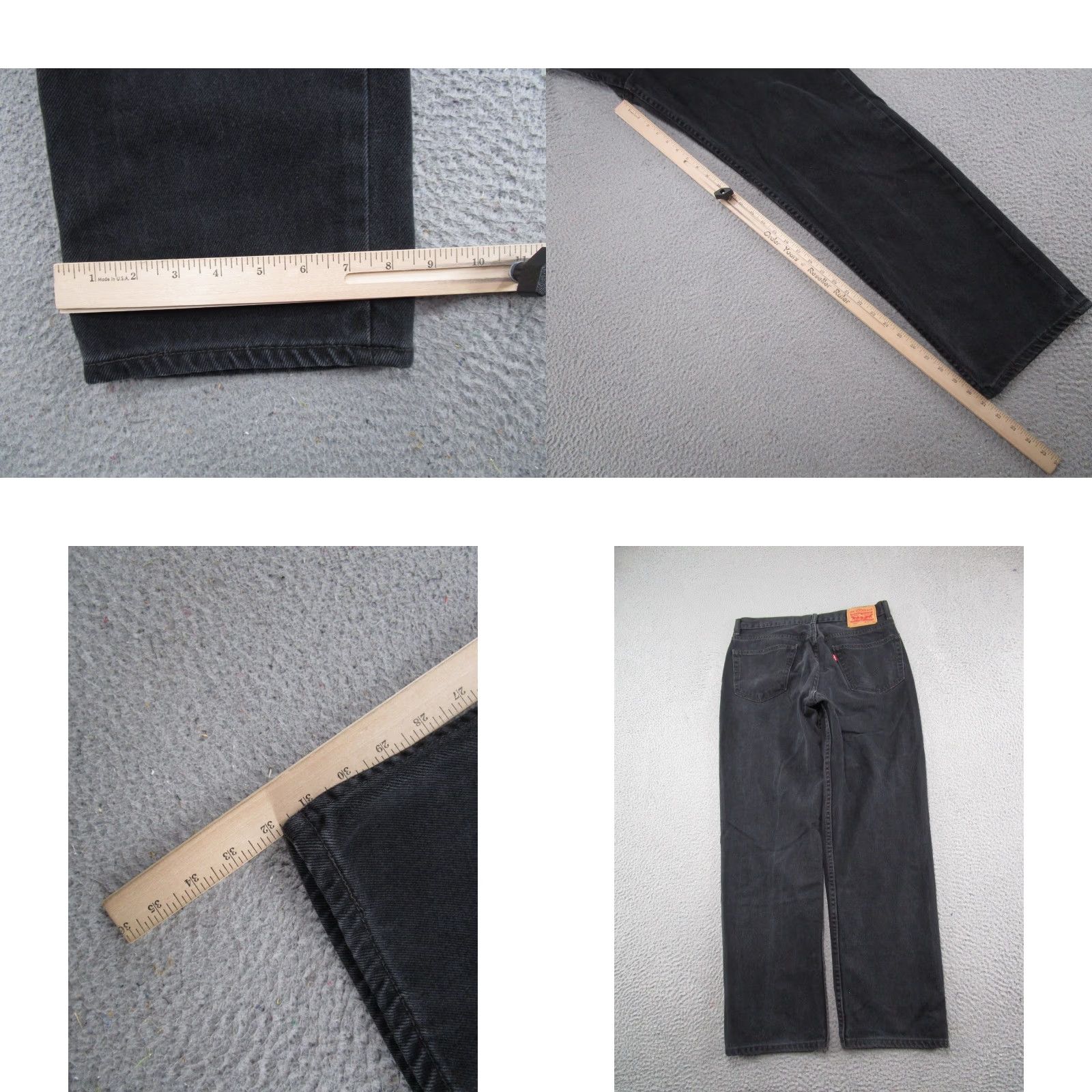 Levi's VINTAGE Levi's 550 Jeans Mens 36x32 Black Regular Straight Leg Y2K 5-Pocket Denim Modern Fit Size US 36 / EU 52 - 8 Thumbnail
