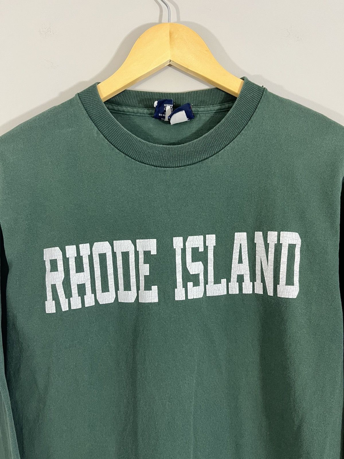 Vintage Rhode Island Faded Green Long Sleeve Shirt Size US L / EU 52-54 / 3 - 2 Thumbnail