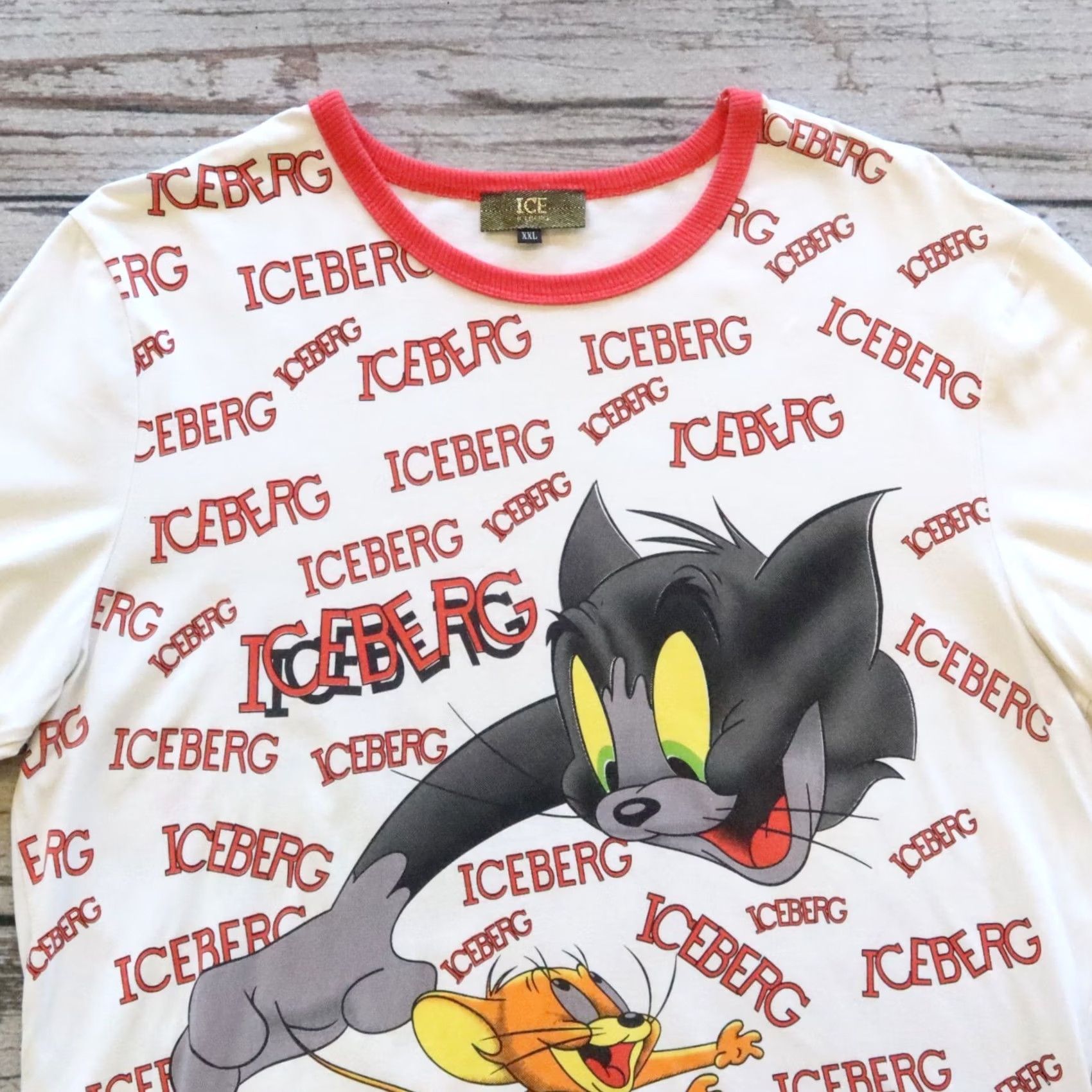 Vintage Vintage Iceberg Tom And Jerry Ringer Tshirt XXL White Men Short Sleeve Cotton Tee Size US XXL / EU 58 / 5 - 2 Thumbnail