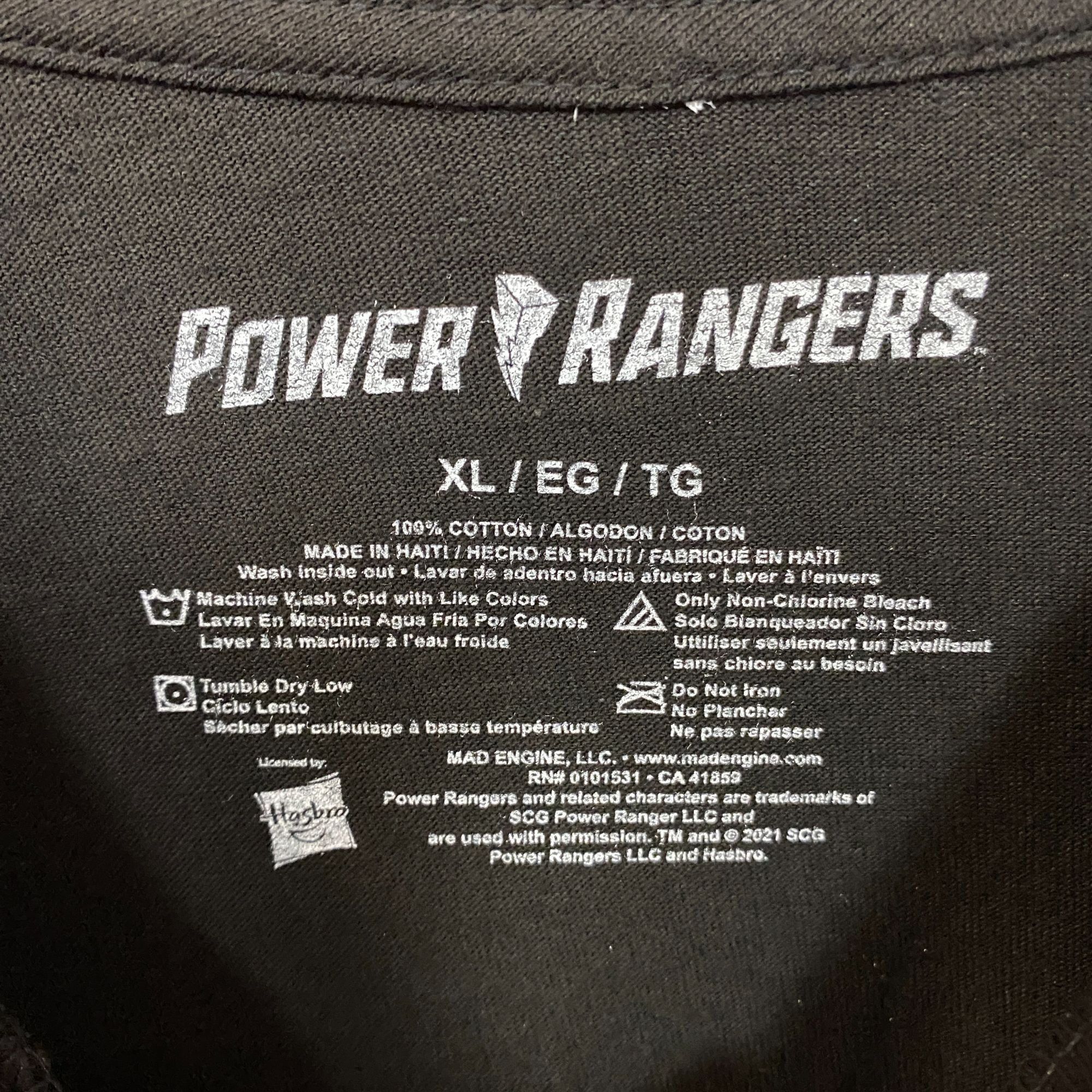Other The Mighty Morphin Power Rangers Black Power Ranger T-Shirt Size US XL / EU 56 / 4 - 4 Thumbnail