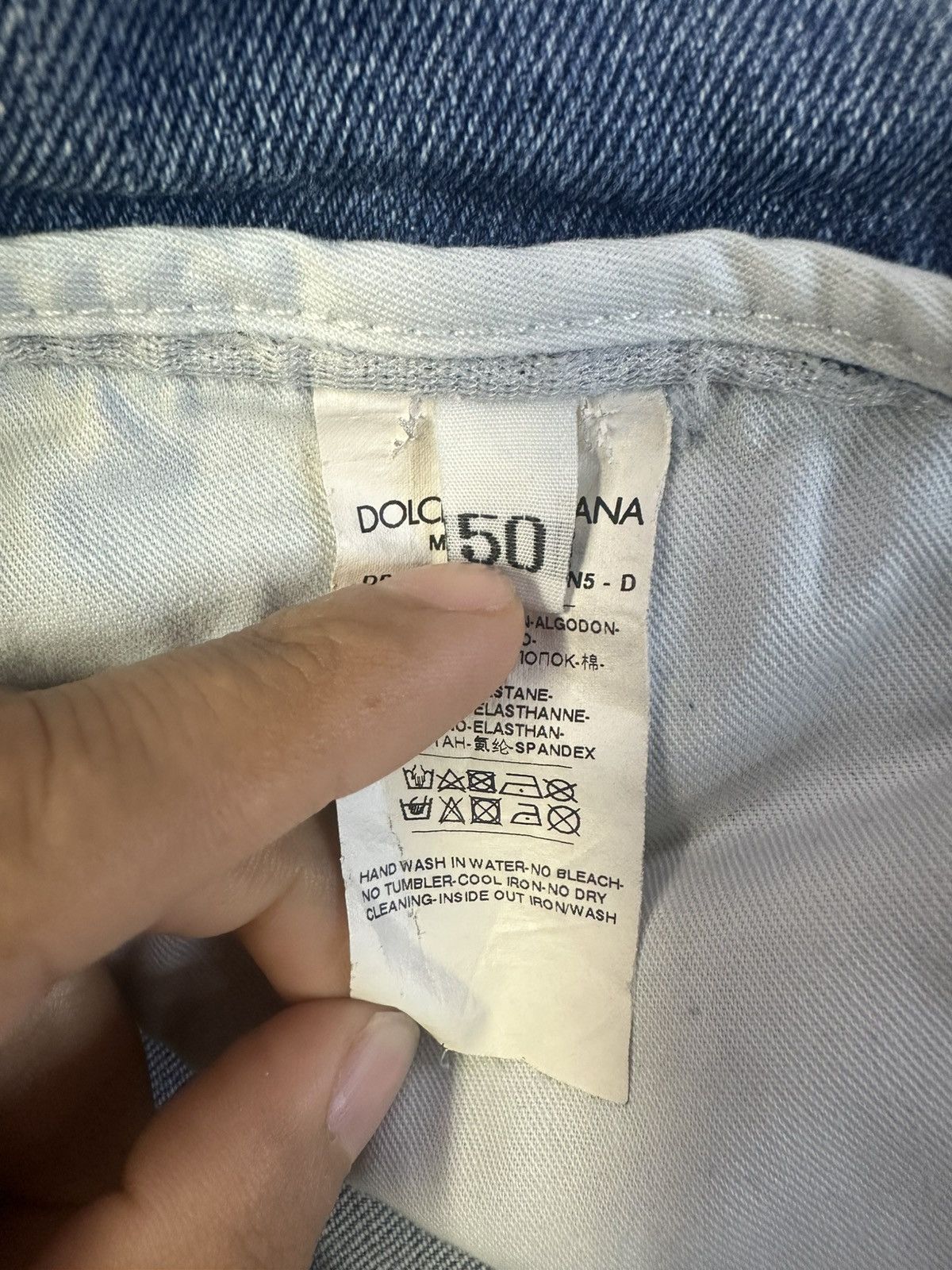 Dolce & Gabbana Dolce & Gabbana Skinny Men’s Jeans Size 50/34 Light Wash Size US 34 / EU 50 - 8 Thumbnail