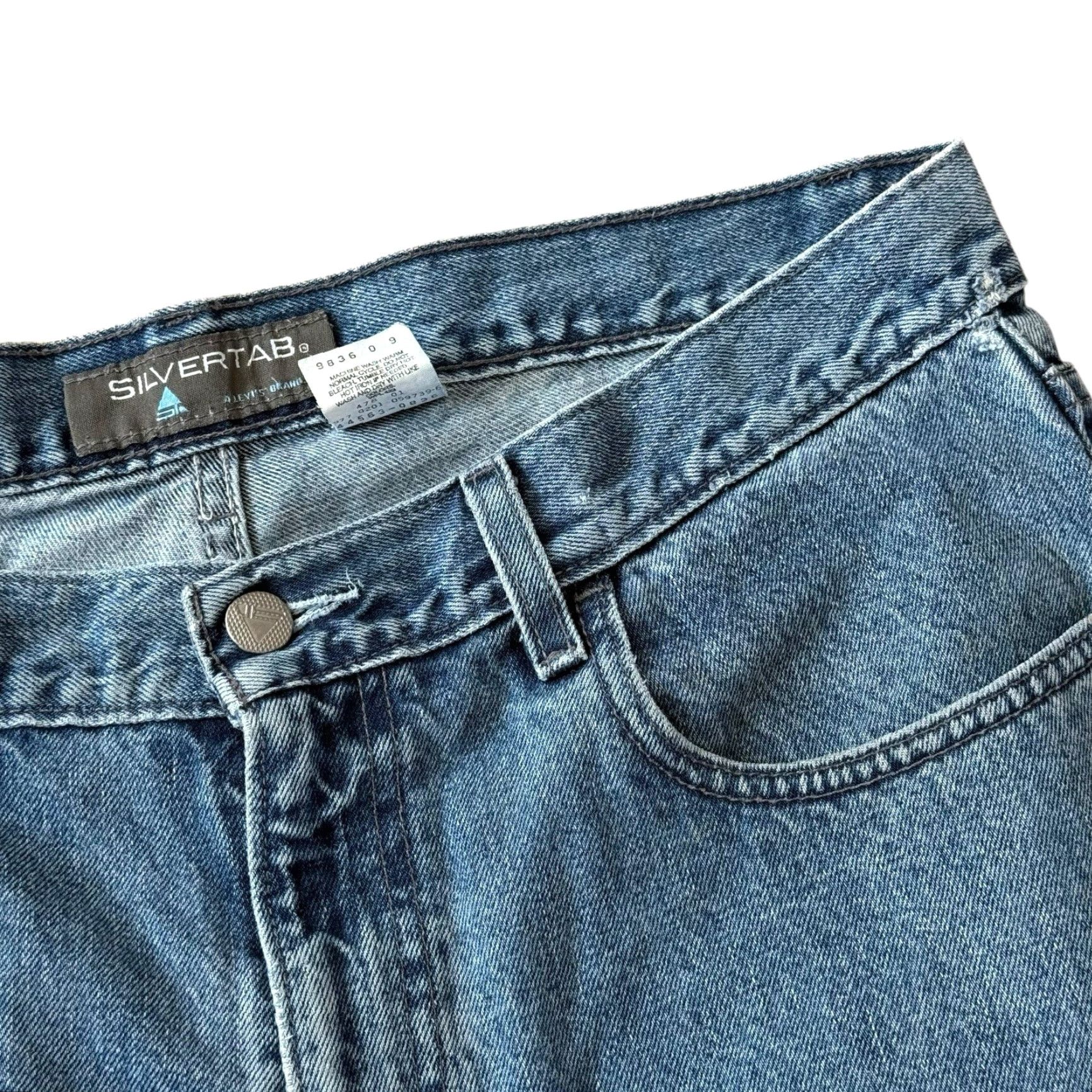 Vintage VINTAGE Rare Levis Silver Tab Straight Leg Jeans Men 33 x 30 Denim 5-Pocket Zipper Zip Silver Tab Levis Mens Jeans Size US 33 - 5 Thumbnail