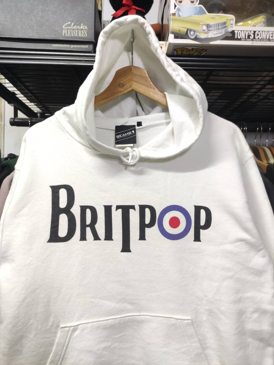 Beams Japan Vtg Beams Japan " Britpop " Logo Pullover Hoodie Size US M / EU 48-50 / 2 - 1 Thumbnail