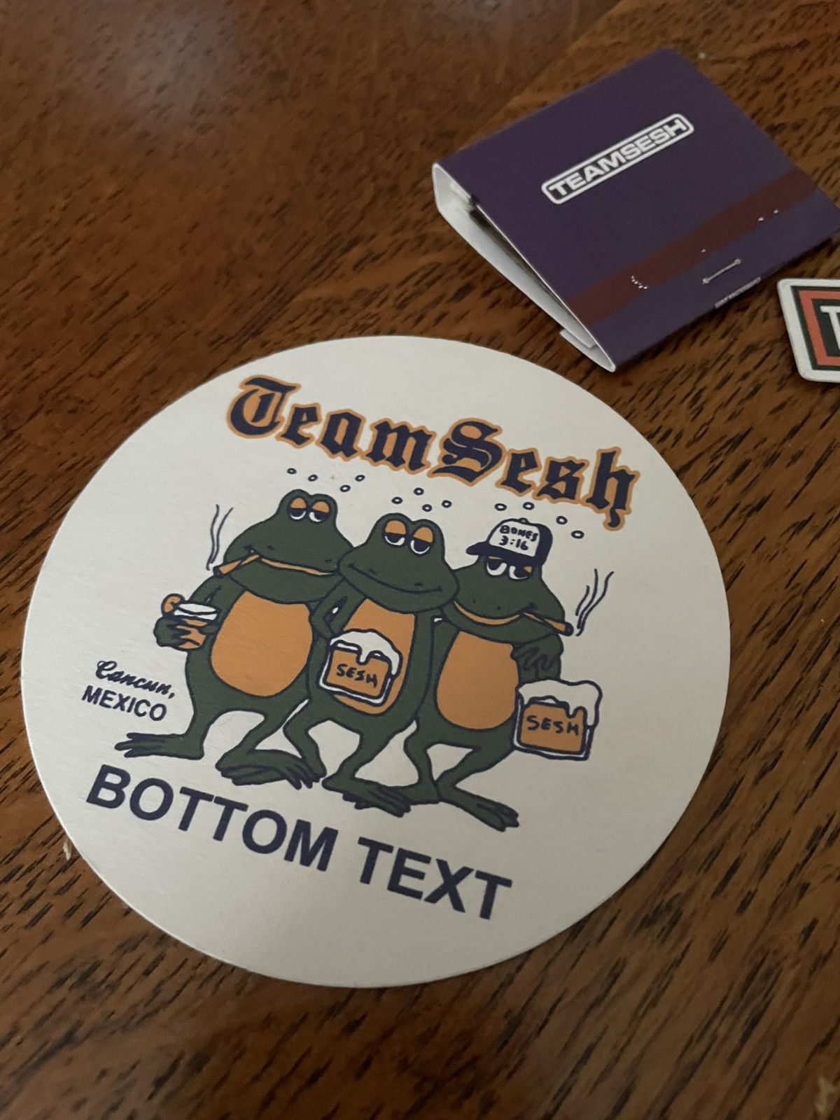 TeamSESH Team Sesh Bones Coaster Sticker and matches Size ONE SIZE - 2 Thumbnail