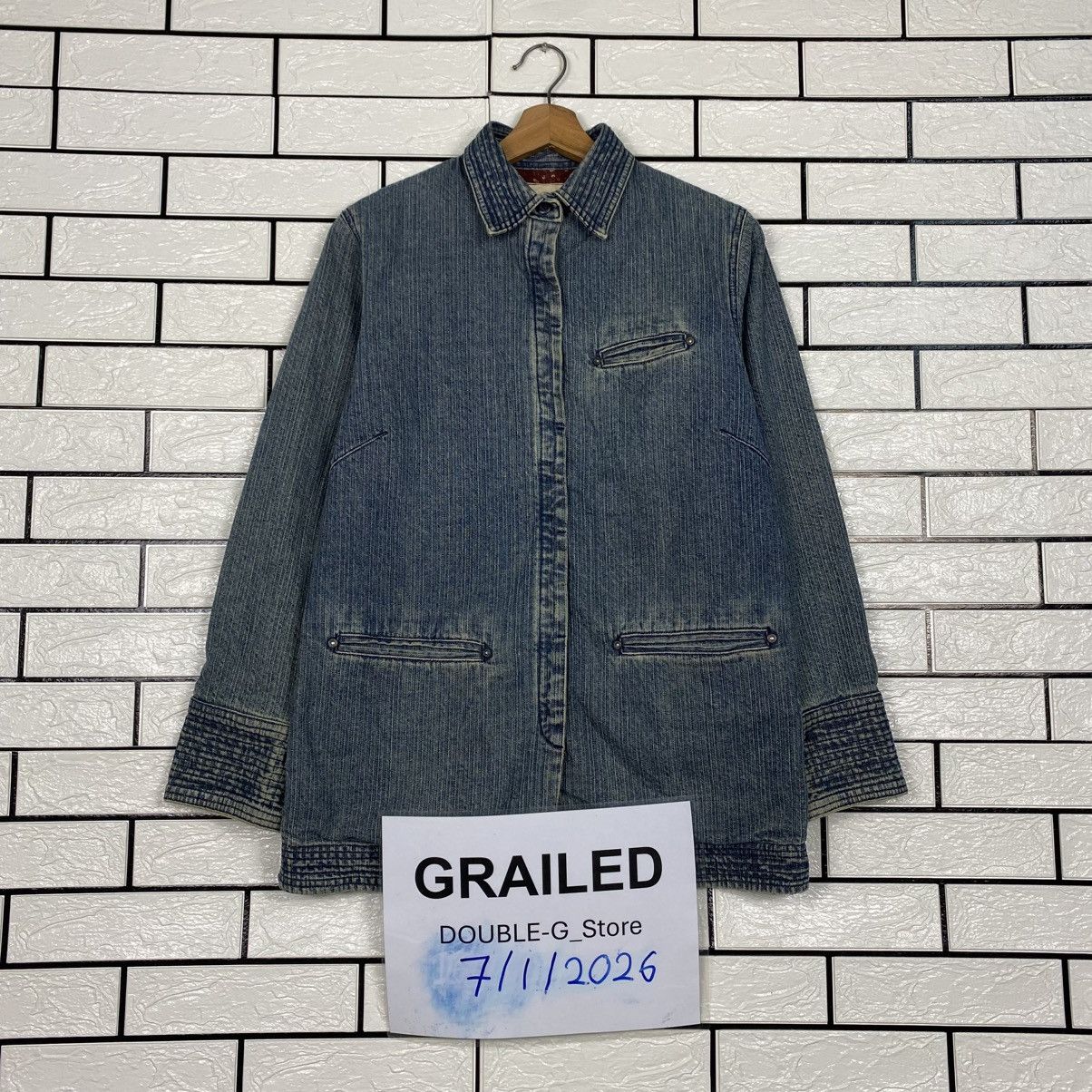 Japanese Brand 📌Vintage Denim Blanket Jacket Full Print Issey Miyake Size US M / EU 48-50 / 2 - 1 Thumbnail