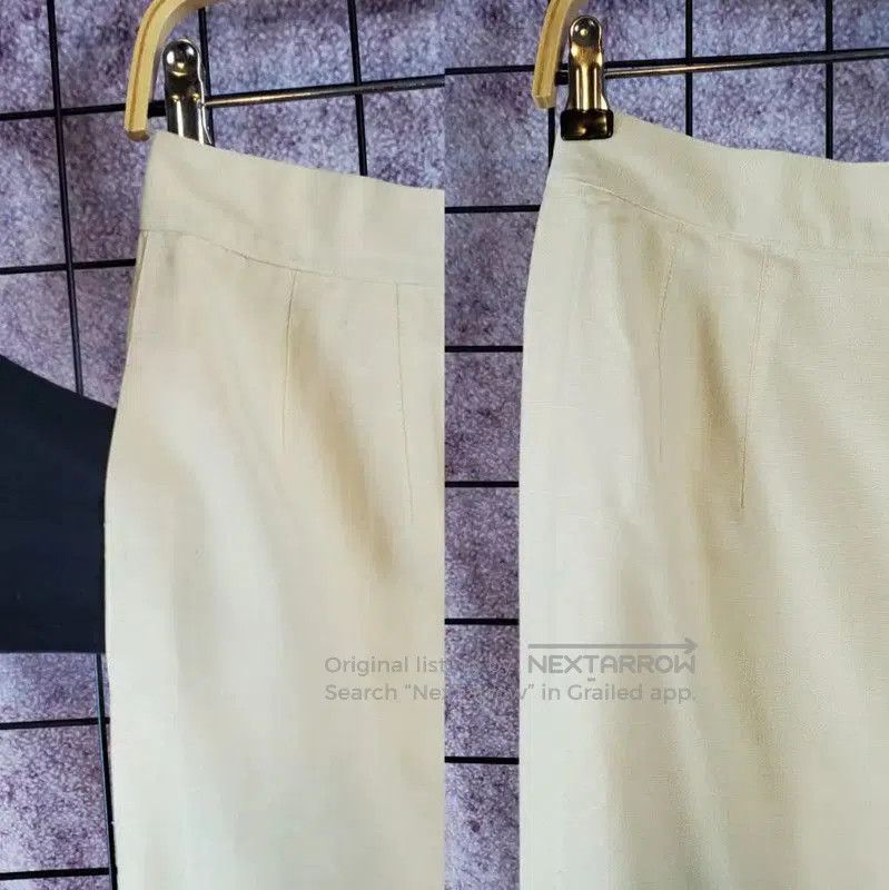 Dior Dior Midi Skirt in Light Yellow Linen Blend . Size 27" / US 4 / IT 40 - 2 Thumbnail