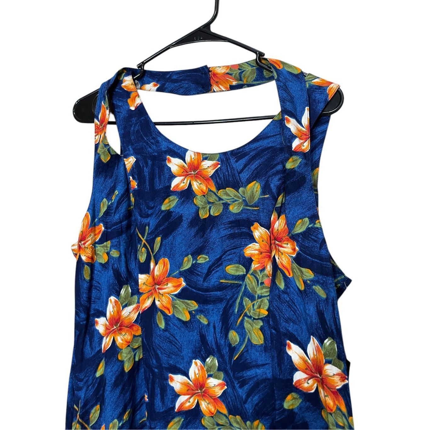 Other Vintage Jamie Brooke 90s Blue Flower Print Maxi Dress Size 13 Size M / US 6-8 / IT 42-44 - 6 Thumbnail