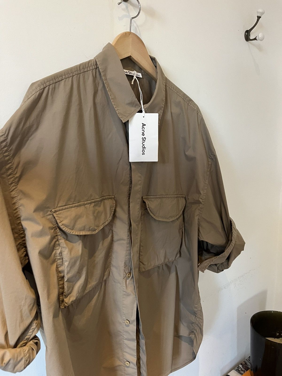 Acne Studios ACNE STUDIOS khaki safari shirt Size US M / EU 48-50 / 2 - 16 Thumbnail