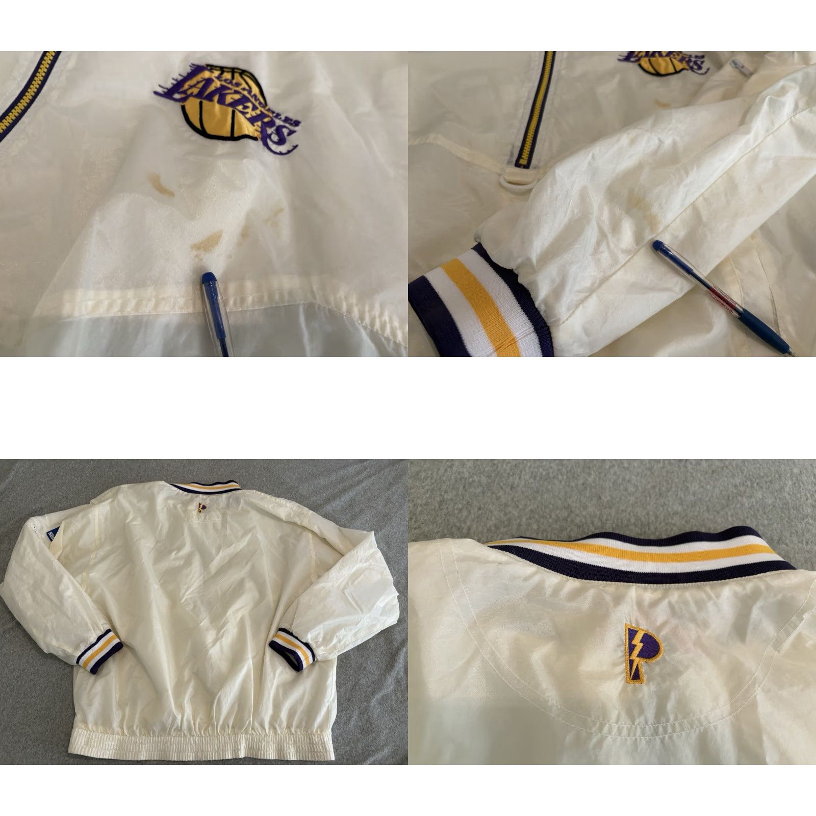 Pro Player VINTAGE Pro Player Los Angeles Lakers NBA Half Zip Windbreaker Jacket 2XL Ivory Mens"} Size US XXL / EU 58 / 5 - 8 Thumbnail