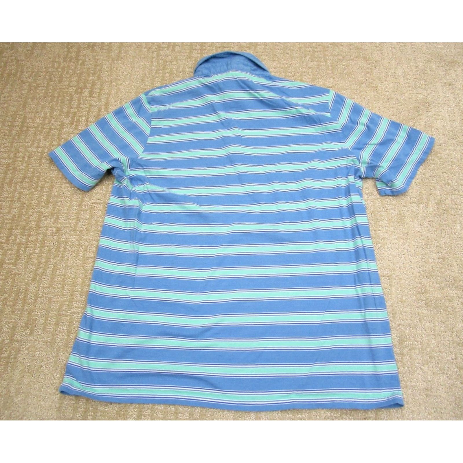Vintage Criquet Polo Shirt Men XL Blue Striped Short Sleeve Cotton Polo Size US XL / EU 56 / 4 - 3 Thumbnail