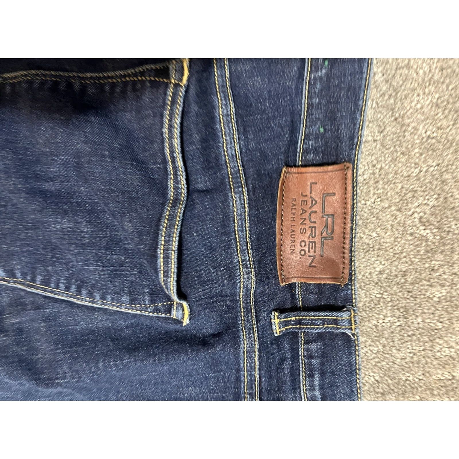 Ralph Lauren VINTAGE Lauren Ralph Lauren Jeans Women's Dark Wash 20W Plus Modern Straight Boyfriend Blue Size 42" / US 20 - 5 Thumbnail