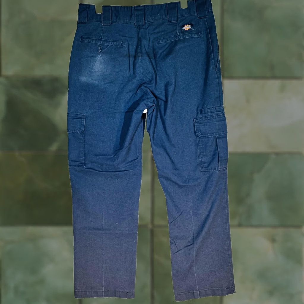 Dickies Dickies Pants Mens 34x30 Blue Cargo Regular Straight Workwear Polyester Cotton Size US 34 / EU 50 - 1 Thumbnail