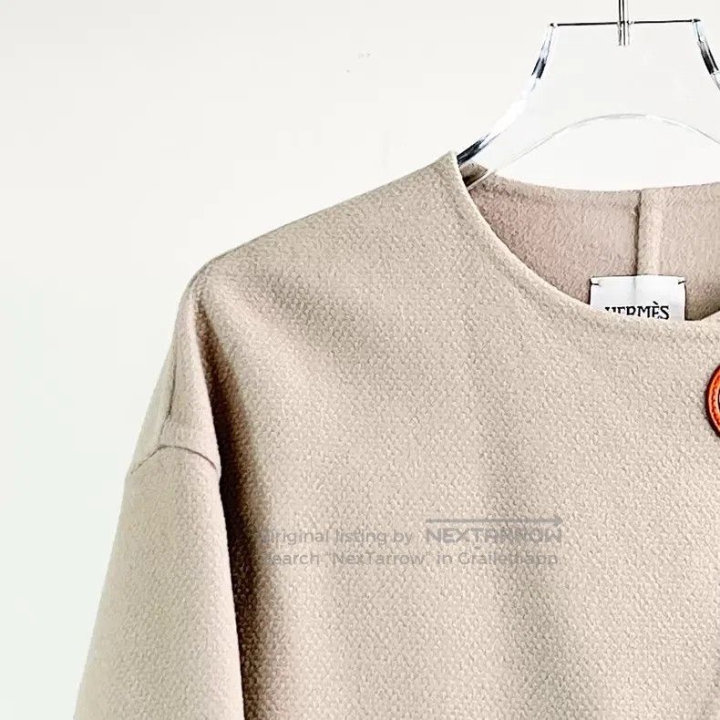 Hermes Hermes Beige Leather Buckle Cashmere Coat Size XS / US 0-2 / IT 36-38 - 5 Thumbnail